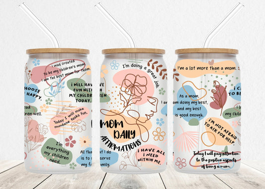 Mom Affirmations Iced Coffee Cup