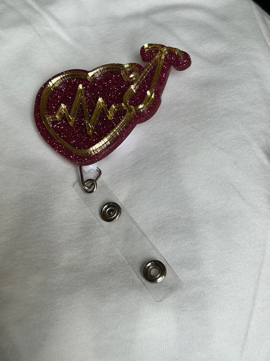 Stethoscope and Heart Beat Badge