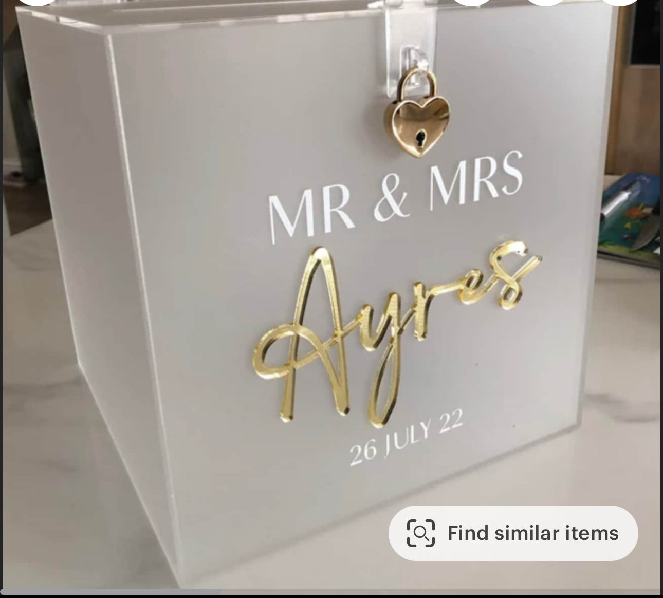 Acrylic Gift Card Box