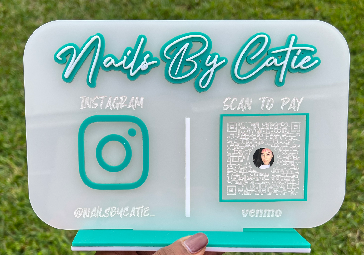 ACRYLIC QR CODE SIGN – Be Still Petals & Custom Creations